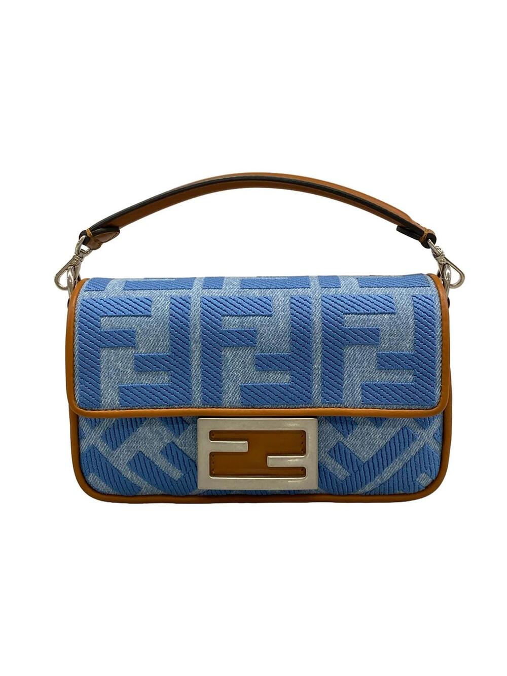 Fendi Baguette Mini Light Blue Brown #306221F20B
